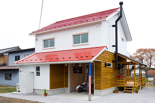 若い大工さんが建てたガレージハウス